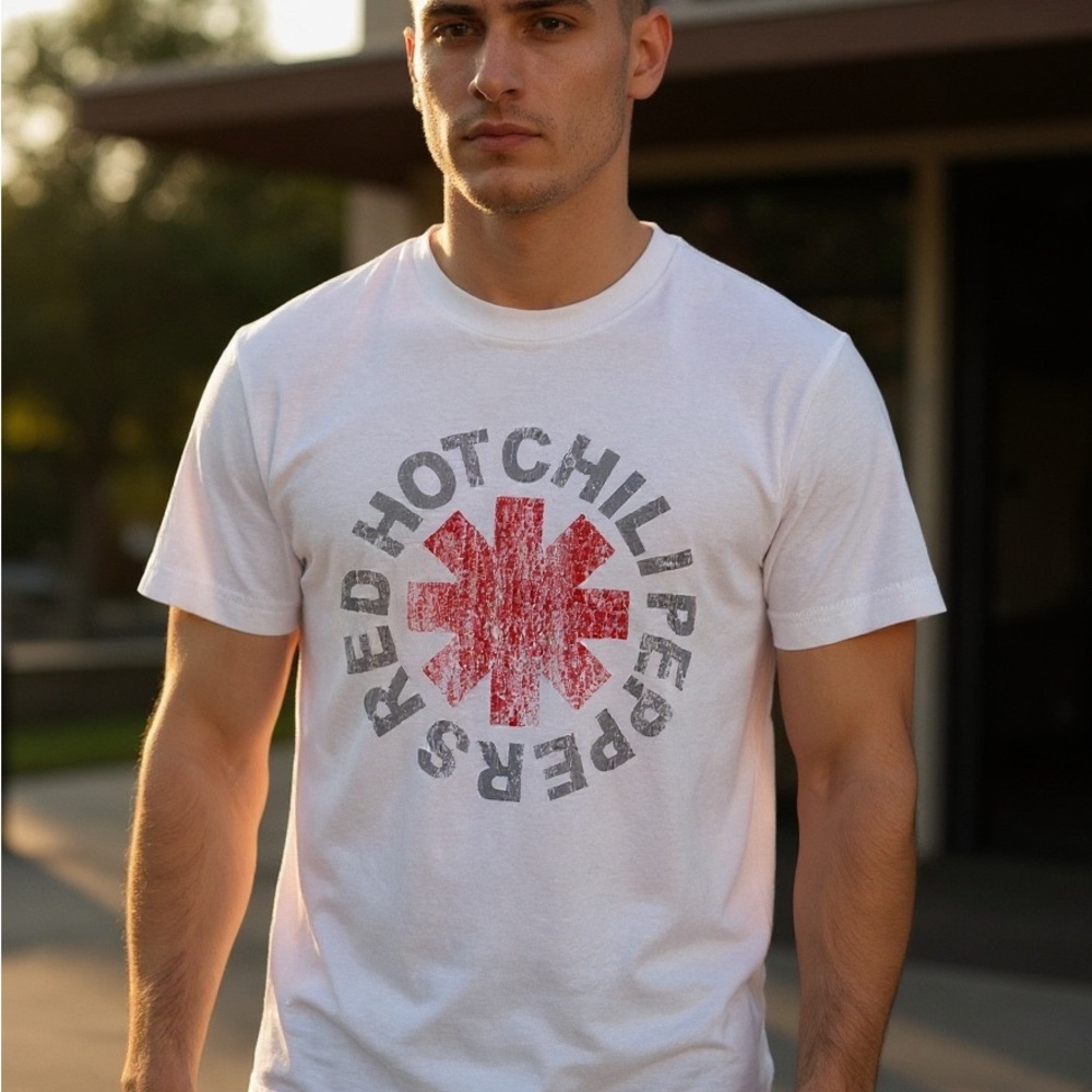 Red Hot Chili Peppers White T-Shirt - Unisex. - Picture 5 of 5
